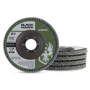 BHA Calcium Coated Flap Discs for Aluminum Type 29, 4.5" x 7/8" - 5 Pack (60 Grit)