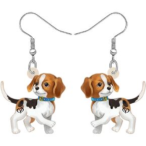 NEWEI Acrylic Cute Basket Dog earrings Drop Dangle Fashion Animal Jewelry For Women Girls Gift Charms
