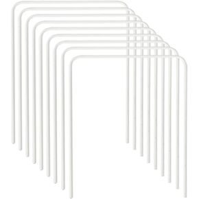 ApudArmis Universal Croquet Wickets الحجم القياسي، مجموعة من 9 قطع أسهم مربعة بيضاء لـ 28 بوصة أو 32 بوصة لعبة الكروكيه في الفناء الخلفي للعب في الهواء الطلق (ارتفاع 8 بوصة وعرض 6.3 بوصة)