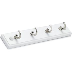 Richelieu Hardware T35121130 Utility Key hook, Chrome/White Finish