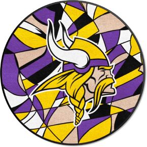 FANMATS 23318 Minnesota Vikings Roundel Rug - 27in. Diameter Xfit Design