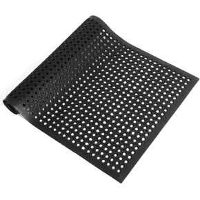 uyoyous Commercial Drainage Floor Mat with Holes 59 x 35.4 Inch Restaurant Bar Floor Mat Rubber Drainage Mat Heavy Duty Kitchen Anti-Fatigue Drainage Rubber Matting