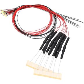 PATIKIL 12-18V 0805 Pre Wired LED, 20Pcs 7.8" Pre-soldered Micro Surface Mount Device Light Emitting Diodes with Edge for Home Decor Model Build,Warm White