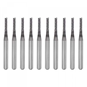 uxcell End Mill CNC Router Bits, 1.8mm x 9.5mm 1/8" Shank Diamond Film Coated Carbide Engraving Bit Milling Cutter Right Hand for PCB Plastic Fiber Wood 10pcs