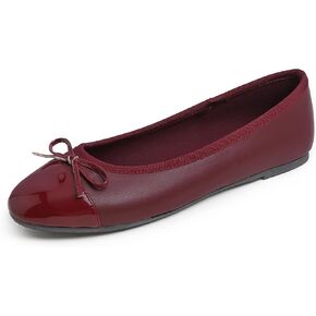 FEVERSOLE Women's Bow Tie Fashion Dress Slip On Shoes Round Toe Ballet Flat