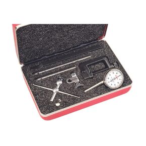 Starrett Universal Dial Test Indicator Set with Back Plunger for Full Use - White Face, 0-100 Reading, 200" Range, 0.001" Graduation, 1/4" Shank Diameter for Mounting - 196A6Z