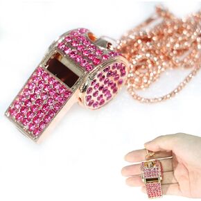 صافرة، صافرة كريستال معدنية من حجر الراين، صافرة لامعة مع سلسلة مفاتيح للحكام والمدربين in Kuwait