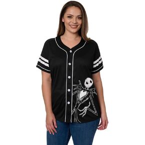 Disney Mickey Mouse Stitch Womans Jersey Shirt Button Front Plus Size