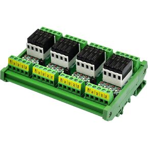 DIN Rail Mount AC/DC 5V 12V 24V SPST-NO 5Amp Power Relay Module (AC/DC 5V, 16 Channels) in Kuwait