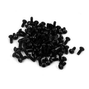 uxcell M2x5mm Thread Button Head Hex Socket Cap Screw Bolt 100pcs