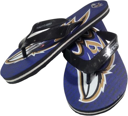 صنادل FOCO NFL Team Big Kids بشعار مزدوج - Baltimore Ravens - 3-4 in Saudi Arabia