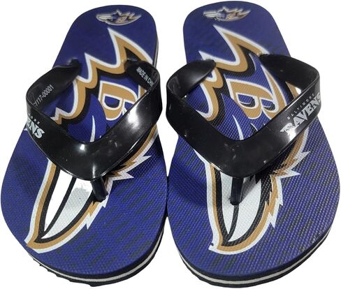 صنادل FOCO NFL Team Big Kids بشعار مزدوج - Baltimore Ravens - 3-4 in Saudi Arabia
