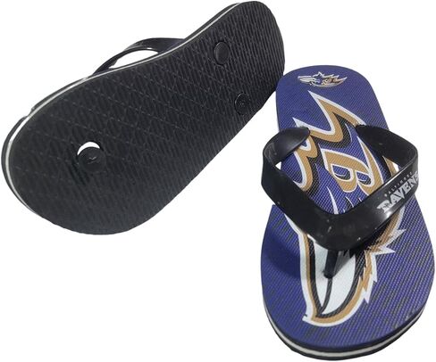 صنادل FOCO NFL Team Big Kids بشعار مزدوج - Baltimore Ravens - 3-4 in Saudi Arabia