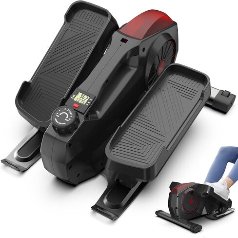ETUST Under Desk Elliptical Portable Bike Pedal Exerciser Seated Elliptical Mini Compact Elliptical Machine for Seniors & Adults with 8 Adjustable Resistance, LCD Monitor Leg Exerciser for Home in Saudi Arabia