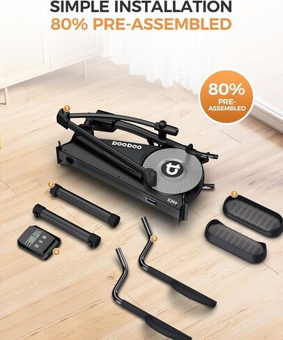 pooboo Elliptical Machine, Elliptical Machines for Home Use with Hyper-Quiet Magnetic Driving System, 16-Level Adjustable Resistance, with LCD Monitor & Rotatable Tablet Stand, 400LBS Weight Capacity in Saudi Arabia