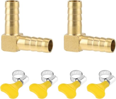 2 حزمة تركيبات الكوع النحاس L الكوع الزاوية اليمنى 3/8 "تركيب خرطوم الكوع الشائك موصلات خرطوم الهواء تركيبات خرطوم الهواء تركيب النحاس الشائك تركيب الوقود الهواء الماء in Saudi Arabia