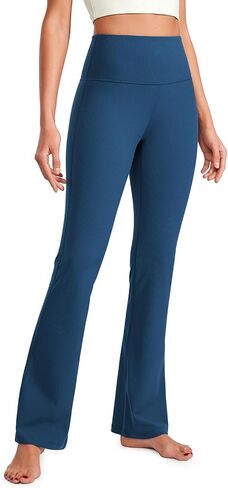 CRZ YOGA Womens Butterluxe Ribbed High Waist Flare Leggings 31" - Bootcut Wide Leg Yoga Pants with Pocket Soft Casual Lounge in Saudi Arabia