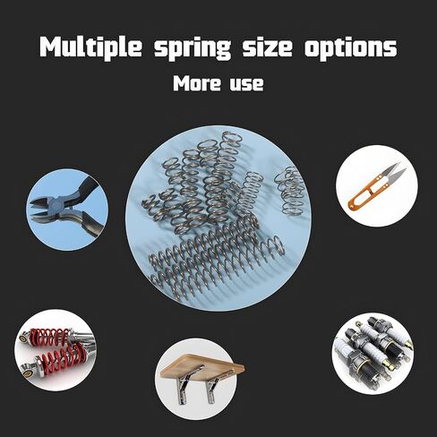 300Pcs Small Compression Spring Assortment Kit, Stainless Steel,15 Size, Length (0.39-2inch/10mm-50mm), OD(8-9.5mm) in Saudi Arabia
