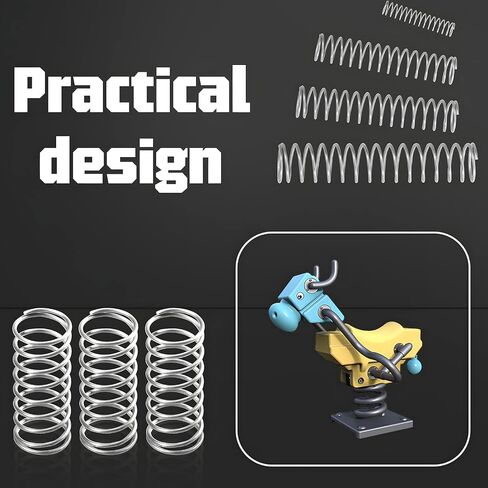 300Pcs Small Compression Spring Assortment Kit, Stainless Steel,15 Size, Length (0.39-2inch/10mm-50mm), OD(8-9.5mm) in Saudi Arabia