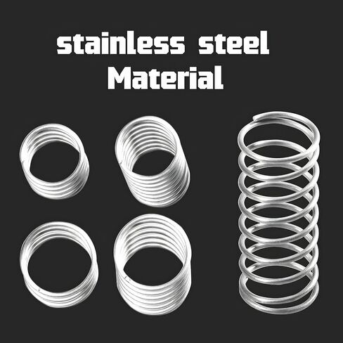 300Pcs Small Compression Spring Assortment Kit, Stainless Steel,15 Size, Length (0.39-2inch/10mm-50mm), OD(8-9.5mm) in Saudi Arabia