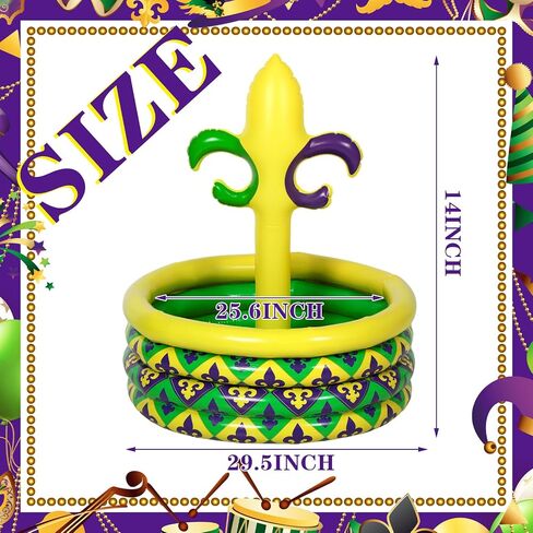 Bencailor 2 Pcs Mardi Gras Inflatable Cooler Mardi Gras Party Decoration Carnival Mask Inflatable Drink Cooler Blow up Ice Drink Holder for Mardi Gras Party Outdoor and Indoor Decoration Supplies in Saudi Arabia
