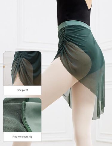Women's High Waist Ballet Skirt Sheer Dance Skirts for Adult in Saudi Arabia