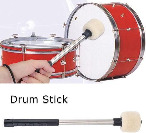 Drum Mallet Bass Drum Percussion Sticks with Wool Felt Head Percussion Marching Band Accessory in Saudi Arabia