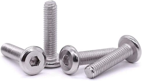 M6-1.0 x 25mm (25 PCS) Hex Socket Head Cap Screws Furniture Screws, 304 Stainless Steel 18-8, Round Head Connector Screws for Furniture,Binding Screws in Saudi Arabia