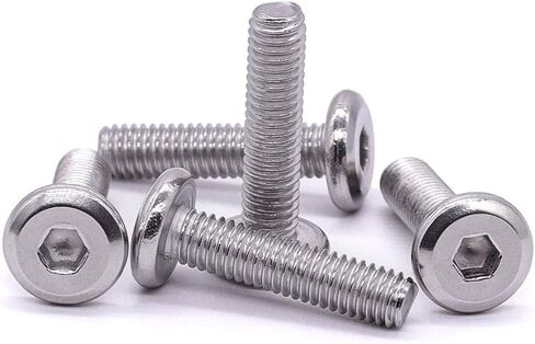 M6-1.0 x 25mm (25 PCS) Hex Socket Head Cap Screws Furniture Screws, 304 Stainless Steel 18-8, Round Head Connector Screws for Furniture,Binding Screws in Saudi Arabia