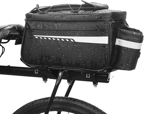 حقيبة جذع الدراجة من ArcEnCiel، حقيبة حامل خلفي لرف الدراجة سعة 9 لتر، حقيبة أمتعة للدراجة معزولة وحقيبة كتف للركاب in Kuwait