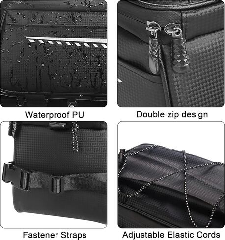 حقيبة جذع الدراجة من ArcEnCiel، حقيبة حامل خلفي لرف الدراجة سعة 9 لتر، حقيبة أمتعة للدراجة معزولة وحقيبة كتف للركاب in Kuwait