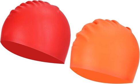 PATIKIL Silicone Swim Cap, Waterproof Swimming Hat Non-Slip Adult Swimming Caps for Women and Men Swim Training Racing in Saudi Arabia