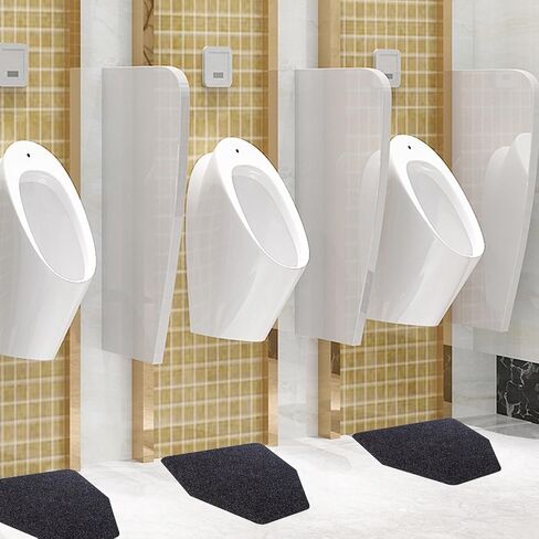 Urinal Mats (6 Pieces) - Urinal Mats for Men Bathroom Non-Slip Water Absorption Deodorization Black Floor Urine Mats - Heavy Duty in Saudi Arabia