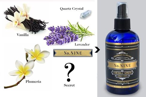 (8 FL OZ) Premium 100% Lavender, Vanilla, Plumeria and Secret Essential Oils. Our Smudge Spray is Crystal & Reiki Infused, Energy Clearing, Purifying, Healing, Smokeless Alternative. in Saudi Arabia