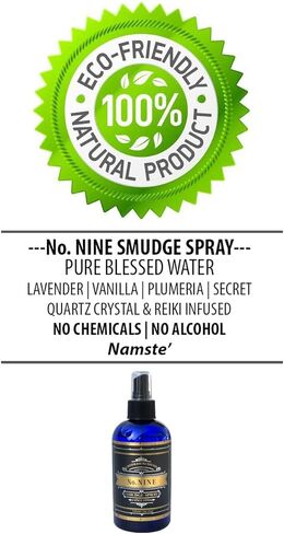 (8 FL OZ) Premium 100% Lavender, Vanilla, Plumeria and Secret Essential Oils. Our Smudge Spray is Crystal & Reiki Infused, Energy Clearing, Purifying, Healing, Smokeless Alternative. in Saudi Arabia