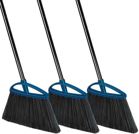 Outdoor Broom Heavy Duty 60''Large Brooms for Sweeping Patio Garage Lobby Yard Garden Kitchen Indoor House Angle Broom Office Commercial Broom-3 Pack in Saudi Arabia