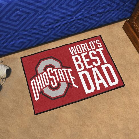 سجادة FANMATS 18190 Ohio State Buckeyes Starter Mat - 19 بوصة. × 30 بوصة. | سجادة ديكور المنزل لمحبي الرياضة وبساط خلفي أفضل سجادة للمبتدئين في العالم in Saudi Arabia