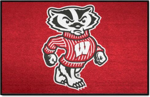 FANMATS 36729 NCAA - Wisconsin Badgers Starter Mat Accent Rug - 19in. x 30in.| Sports Fan Home Decor Rug and Tailgating Mat in Saudi Arabia