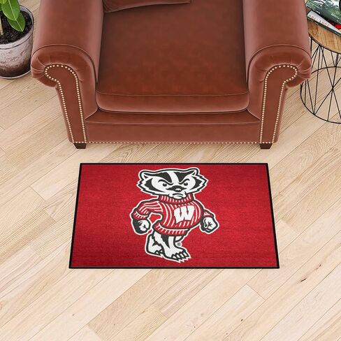 FANMATS 36729 NCAA - Wisconsin Badgers Starter Mat Accent Rug - 19in. x 30in.| Sports Fan Home Decor Rug and Tailgating Mat in Saudi Arabia