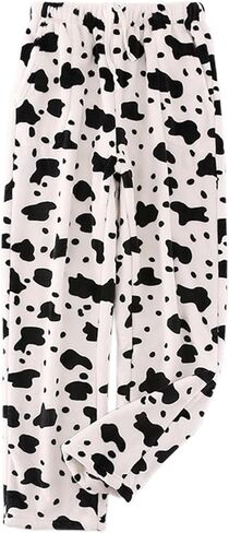 Cromoncent Women's Plush Pajama Pants with Drawstring Fuzzy Flannel Pj Lounge Bottoms Sleepwear in Saudi Arabia