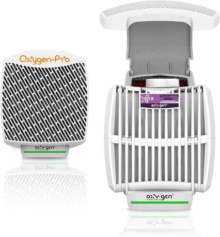 Oxygen-Pro - Starter Kit - Commercial Air Freshener and Deodorizer, Wall Mounted, Battery Operated Automatic Dispenser, Odor Eliminator, and Fragrancing System (Medium Scent) 120 Day Supply in Saudi Arabia
