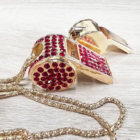 صافرة، صافرة كريستال معدنية من حجر الراين، صافرة لامعة مع سلسلة مفاتيح للحكام والمدربين in Kuwait