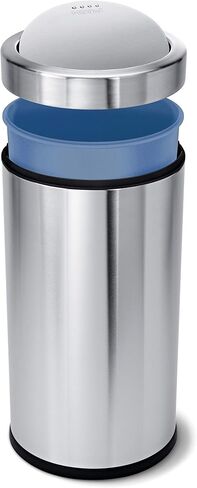 simplehuman 55 Liter / 14.5 Gallon Commercial Swing Top Trash Can, ADA-Compliant, 11-20 Gallons, Brushed Stainless Steel in Saudi Arabia