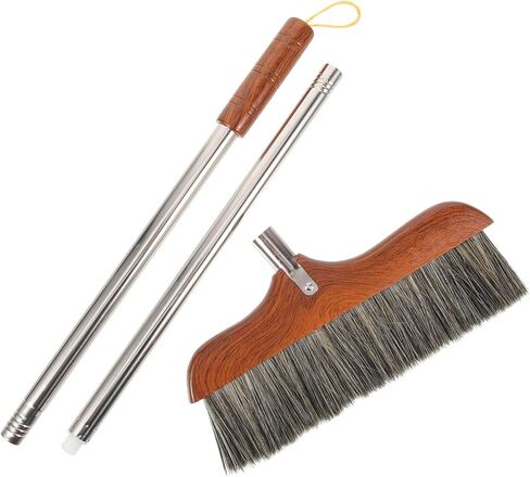 Horsetail Broom Home Cleaning Device Reusable Broom Bathroom Cleaning Device Cleaning Brush Garbage Sweeping Tool Floor Wiper Stable Broom Long Handle Cleaning Broom in Saudi Arabia