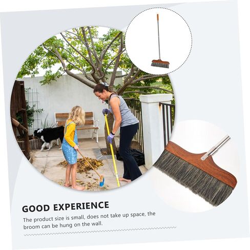 Horsetail Broom Home Cleaning Device Reusable Broom Bathroom Cleaning Device Cleaning Brush Garbage Sweeping Tool Floor Wiper Stable Broom Long Handle Cleaning Broom in Saudi Arabia