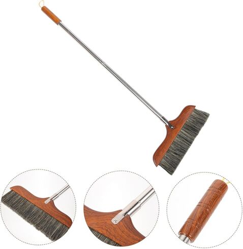 Horsetail Broom Home Cleaning Device Reusable Broom Bathroom Cleaning Device Cleaning Brush Garbage Sweeping Tool Floor Wiper Stable Broom Long Handle Cleaning Broom in Saudi Arabia