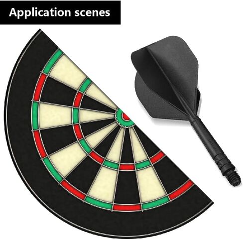 Integrated Dart Flights Standard Shape - 6 Pieces, Training Dart Shaft and Flights, Dart Shafts and Flights for 2BA Dart Barrels Dart Games Accessories Equipment Supplies - Black in Saudi Arabia