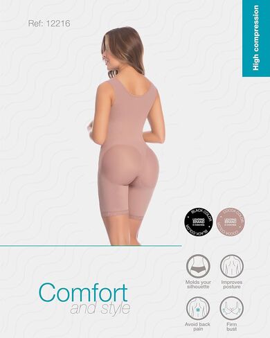 DPRADA Fajas 11215 Full Body Shaper Post Surgery Abdomen Compression Garment with Bra in Saudi Arabia