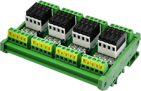 DIN Rail Mount AC/DC 5V 12V 24V SPST-NO 5Amp Power Relay Module (AC/DC 5V, 16 Channels) in Kuwait