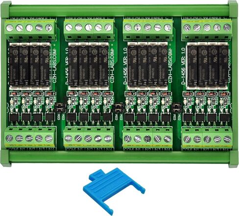 DIN Rail Mount AC/DC 5V 12V 24V SPST-NO 5Amp Power Relay Module (AC/DC 5V, 16 Channels) in Kuwait